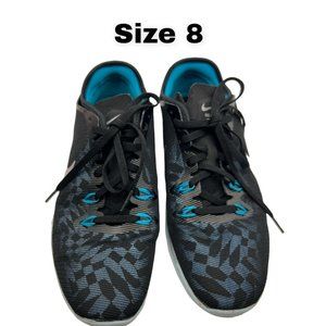 Nike Womens Black Blue Silver 5.0 TR Fit 5 Training Shoes Size 8